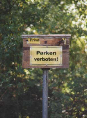 Parkplatz im Naturschutzgebiet