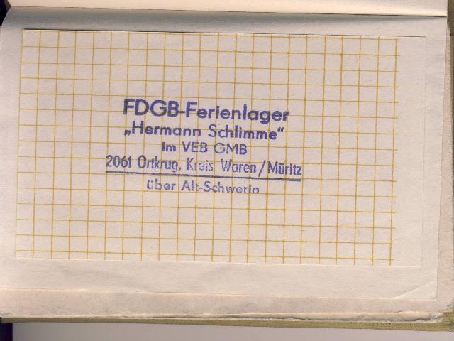 Stempel vom Ferienlager